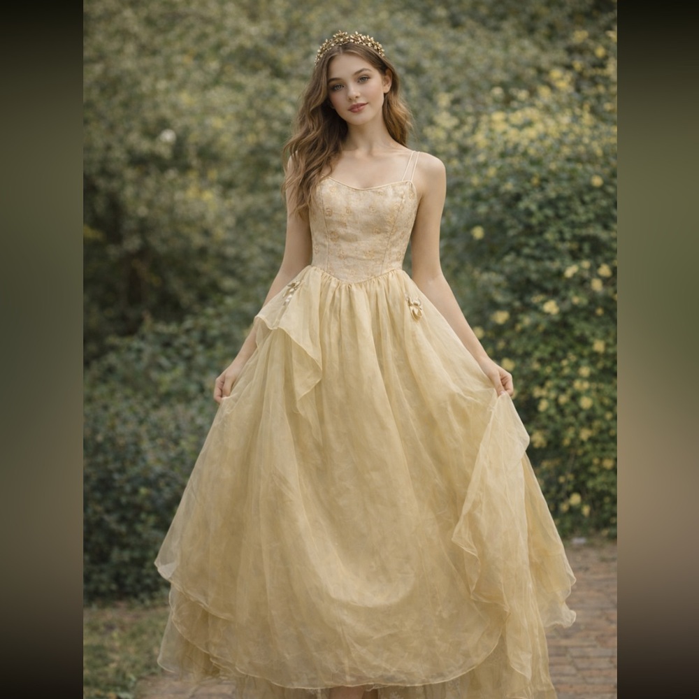 Nancy Sinoway Chic Gold Prom Dress